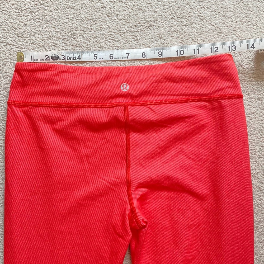Lululemon PYB Pant - Red - Coral Size 6 Straight Leg Ankle Length Legging - Picture 13 of 15